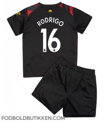 Manchester City Rodri Hernandez #16 Udebanetrøje Børn 2022-23 Kortærmet (+ Korte bukser)